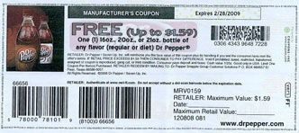 Dr Pepper coupon