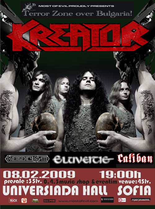 Kreator live in Sofia