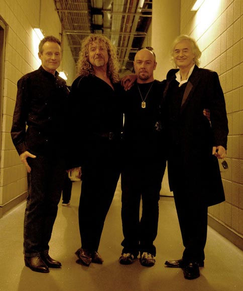 Led Zeppelin backstage