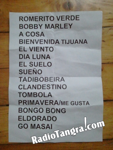 MANU SETLIST